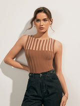 Şeffaf Ribanalı Tank Top