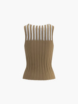Şeffaf Ribanalı Tank Top