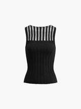 Şeffaf Ribanalı Tank Top