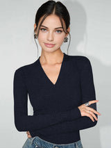 V Yaka Vücuda Oturan Forma Eşofman