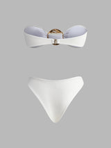 Altın Detaylı Bikini Ve Örtü