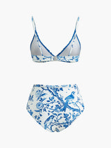 Baskılı Yüksek Bel Bikini Takımı