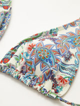 Paisley Desenli Arkası Bağlamalı Bikini Takımı