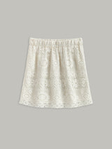 Tiğ İşi Bağlamalı Yarı Şeffaf Etek Takımı