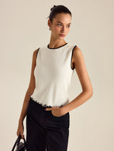 Kontrast Desenli Tank Top