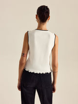 Kontrast Desenli Tank Top