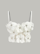 3D Çiçek Desenli Korse