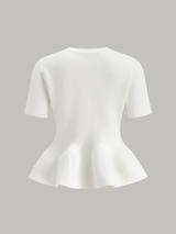 Kısa Kollu Peplum Hırka