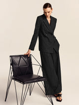 Çizgili Kruvaze Blazer