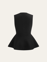 Örme Peplum Yelek Hırka