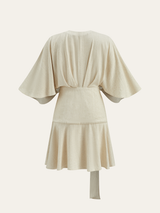 Pamuk Ve Keten Kimono Kol Sarma Elbise