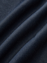 Denim V Yaka Dantelli Midi Elbise