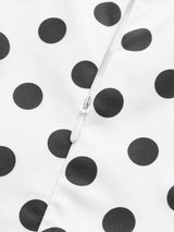 Polka Dot Kolsuz Midi Elbise