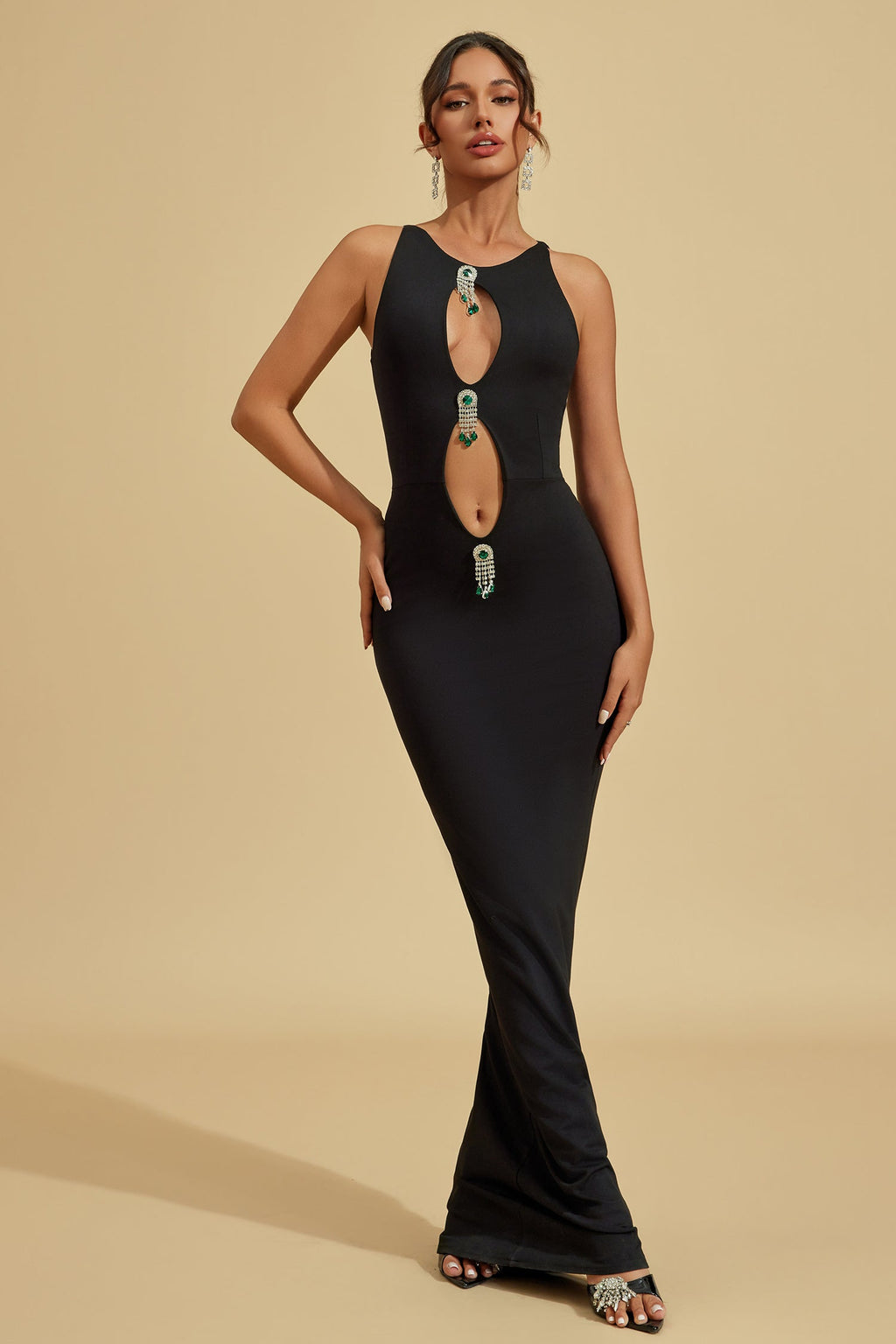 Caroline Jewel Kesim Maxi Elbise