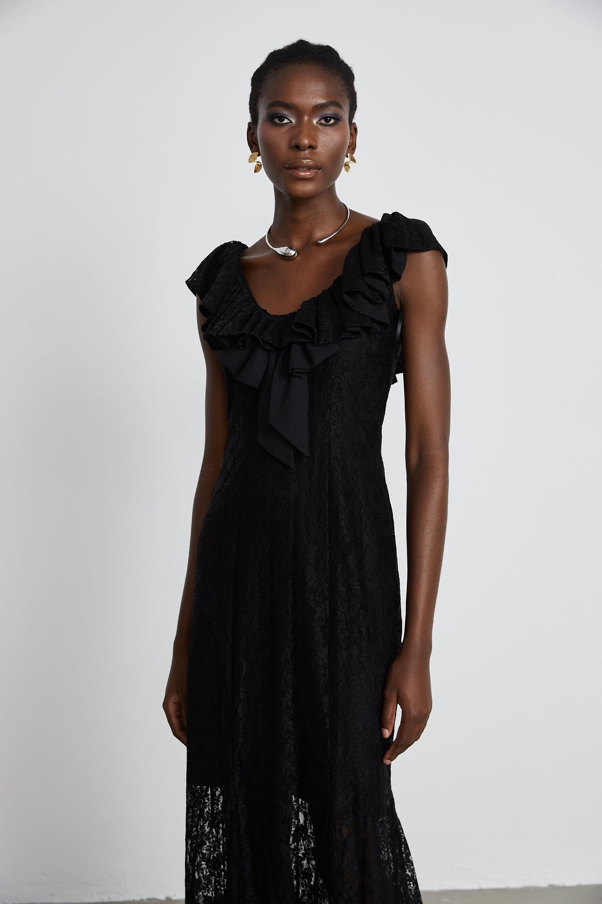 Roseline dantel maksi elbise