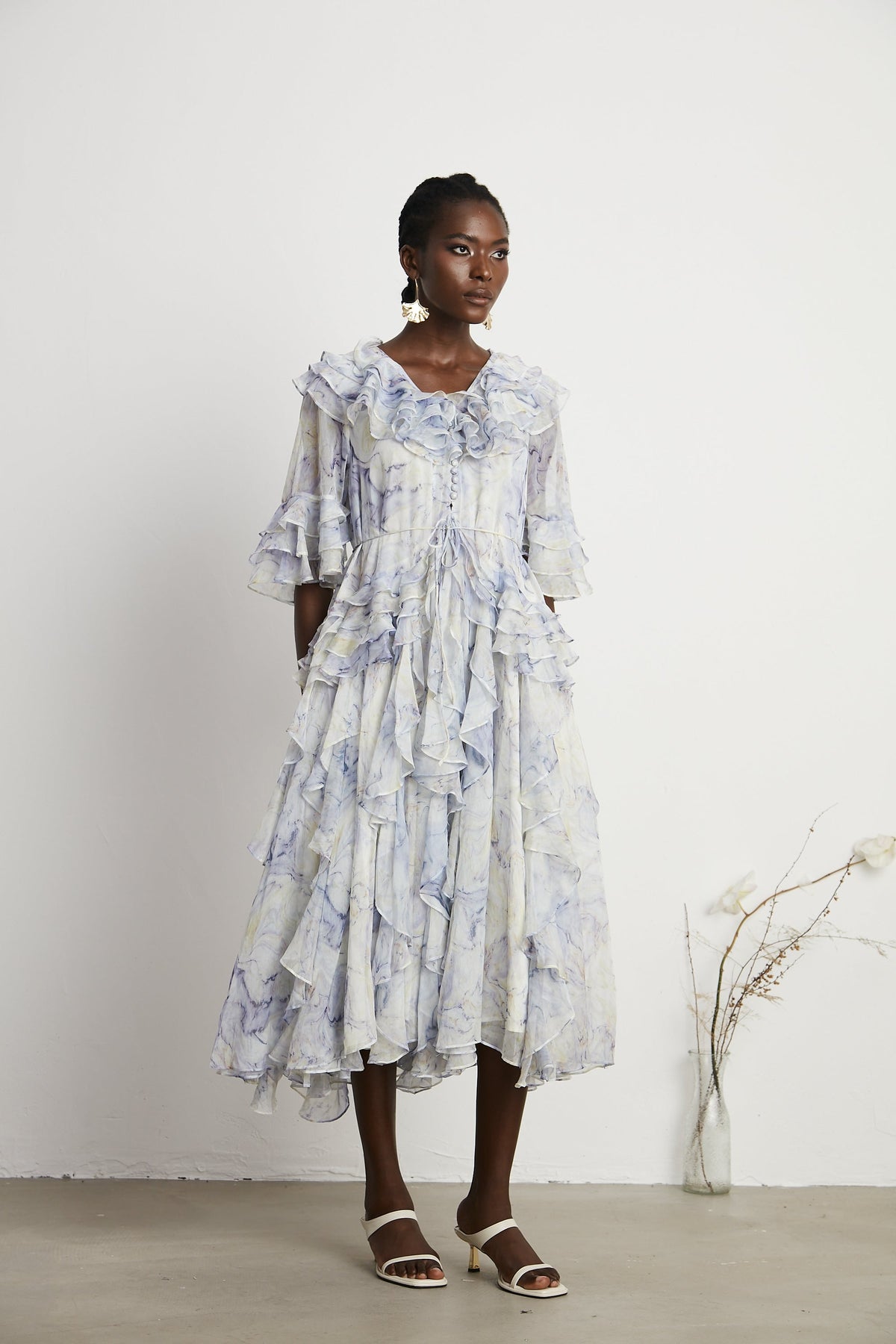 Ellica midi elbise
