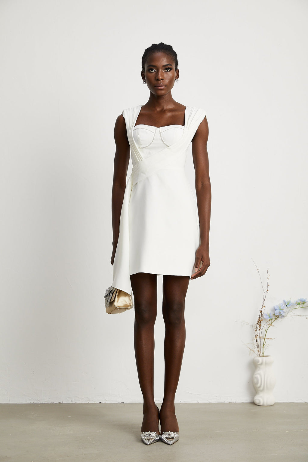 Solange kurdele mini elbise