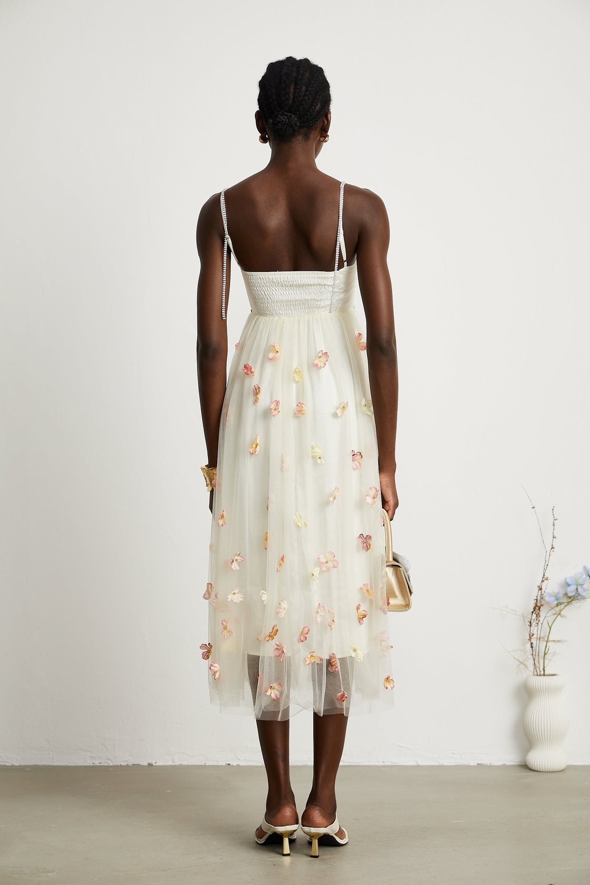 Isabeau midi elbise