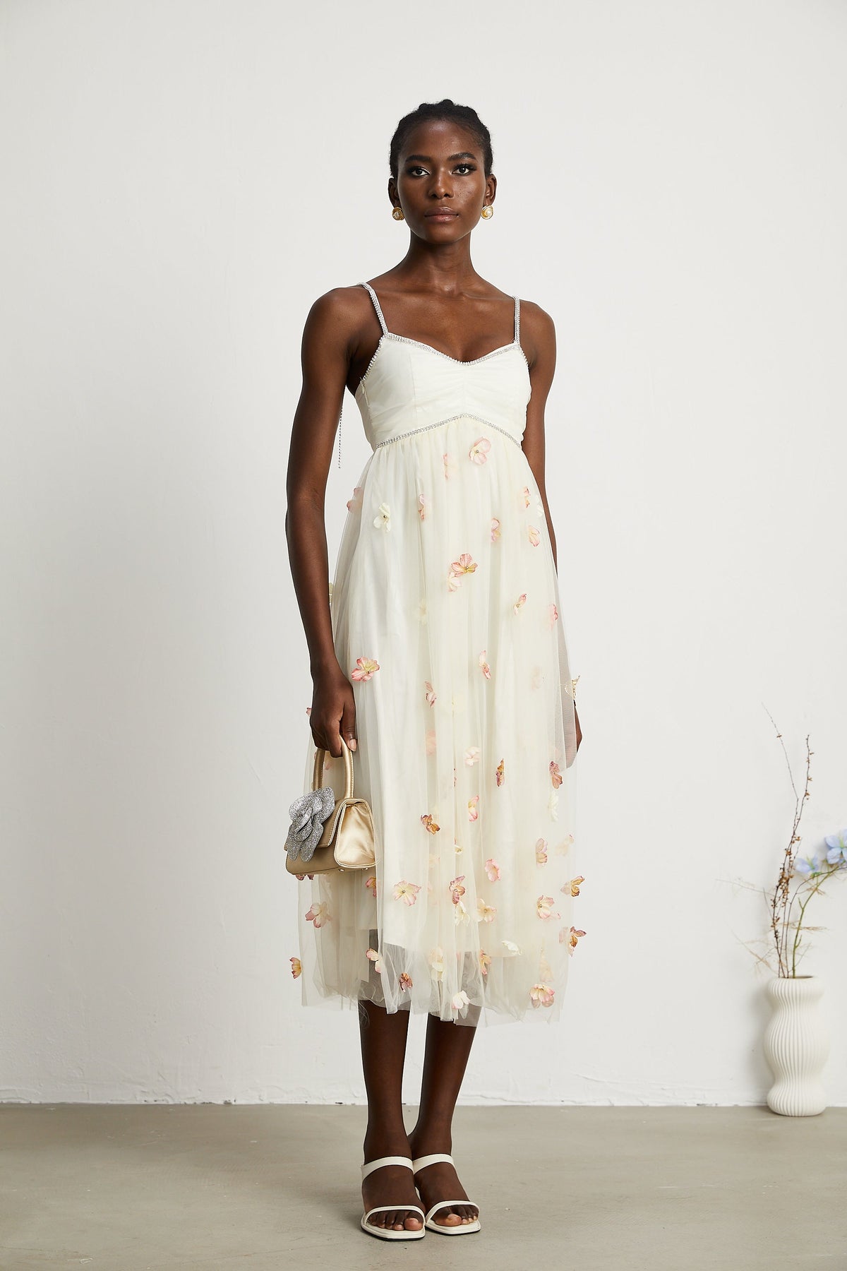 Isabeau midi elbise