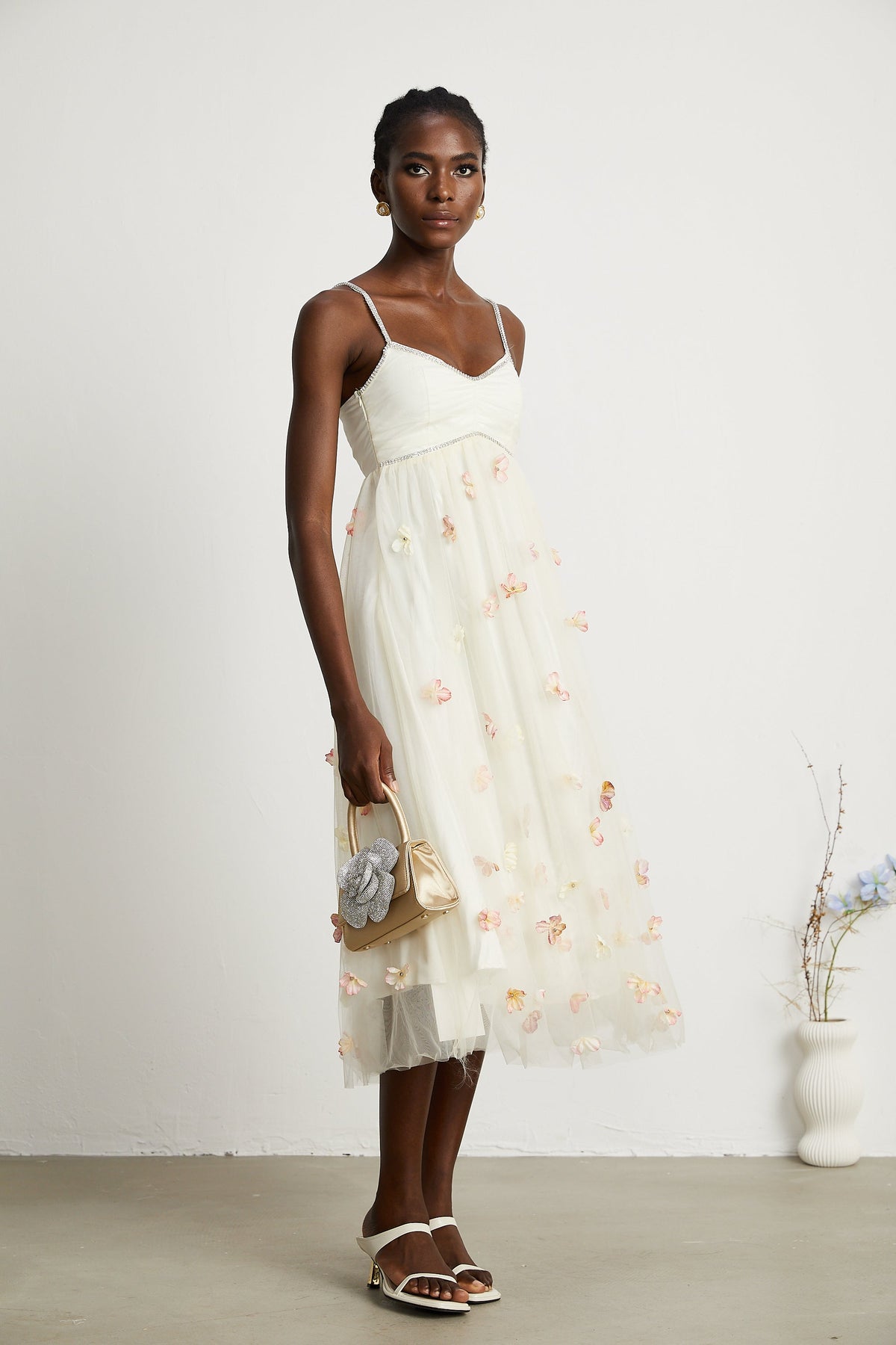 Isabeau midi elbise
