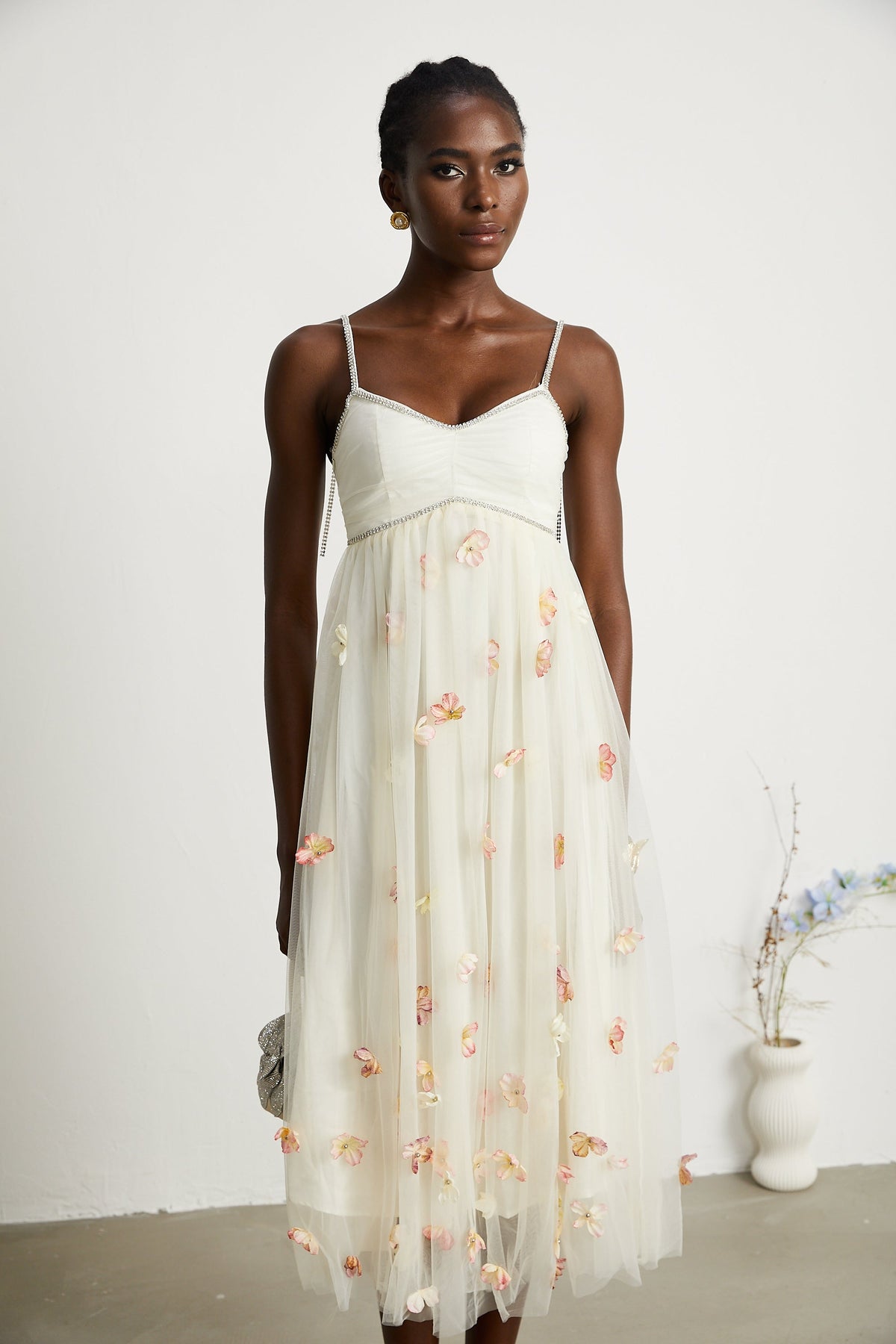 Isabeau midi elbise