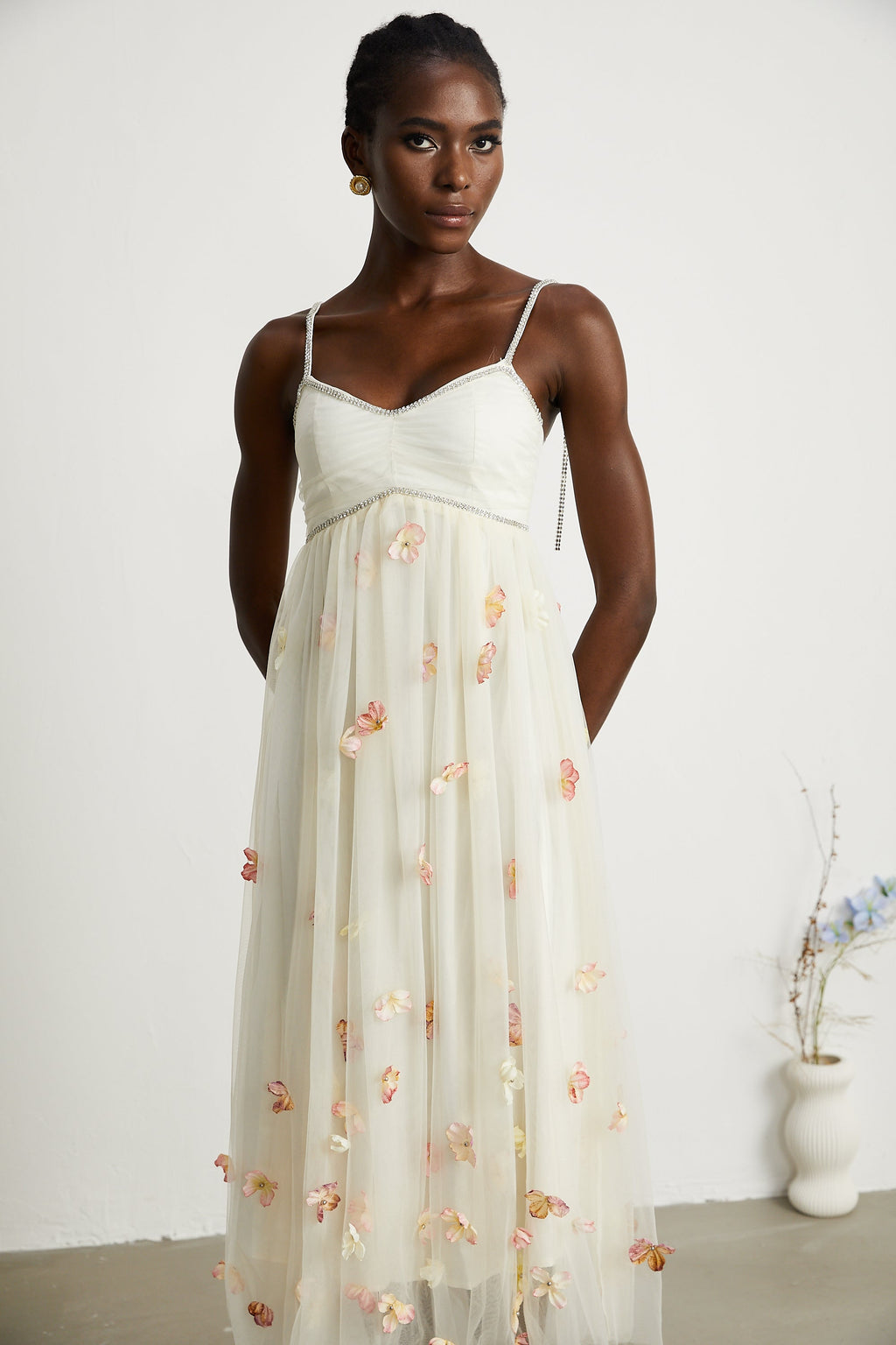 Isabeau midi elbise