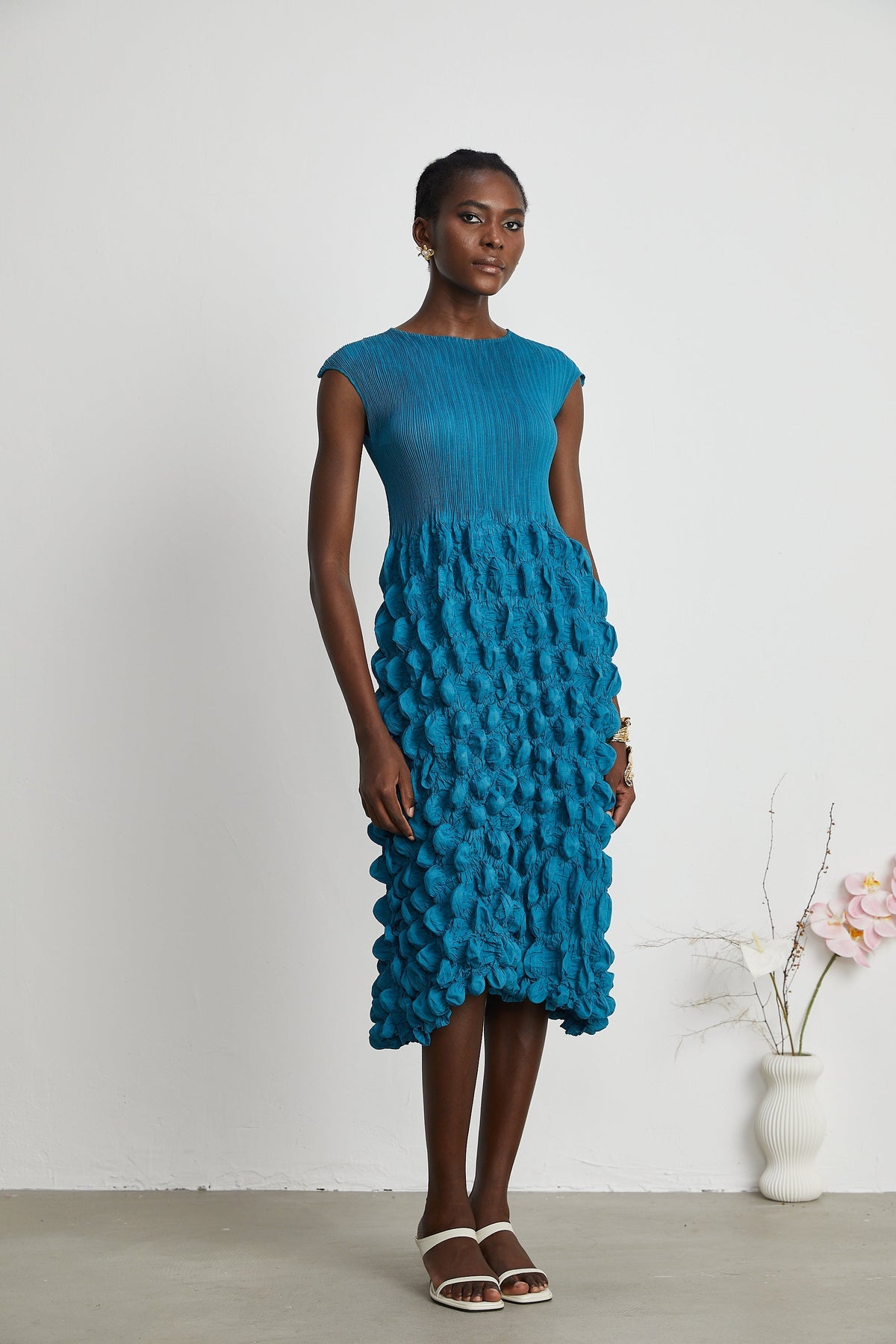 Estelle midi elbise