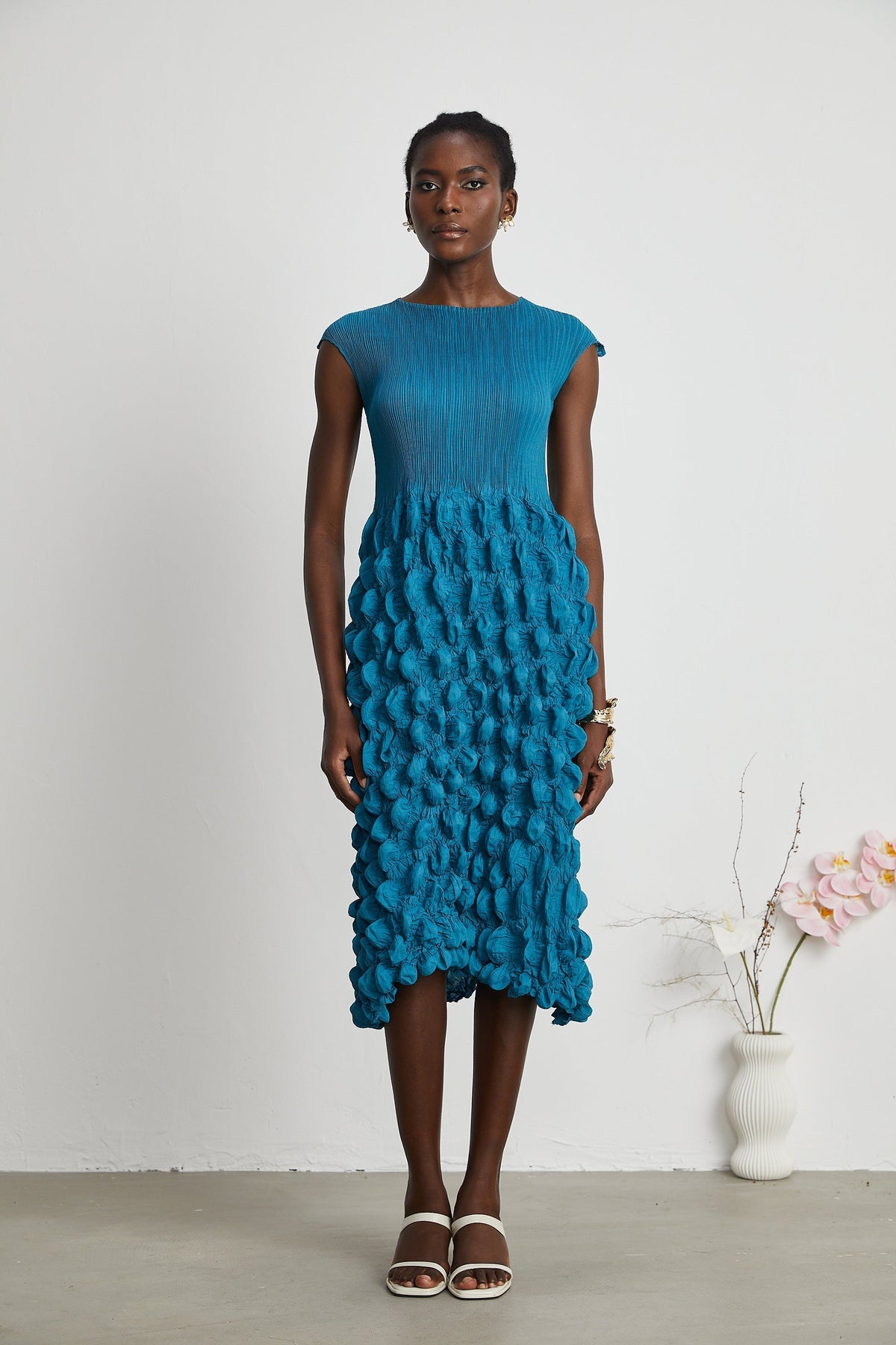 Estelle midi elbise