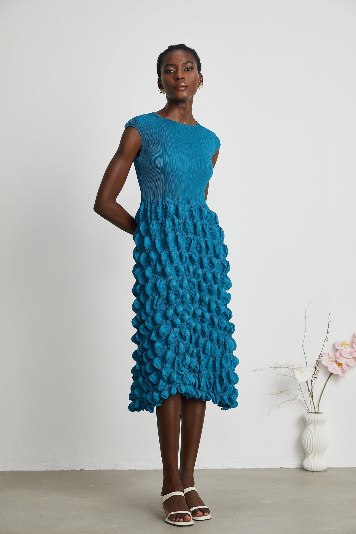 Estelle midi elbise