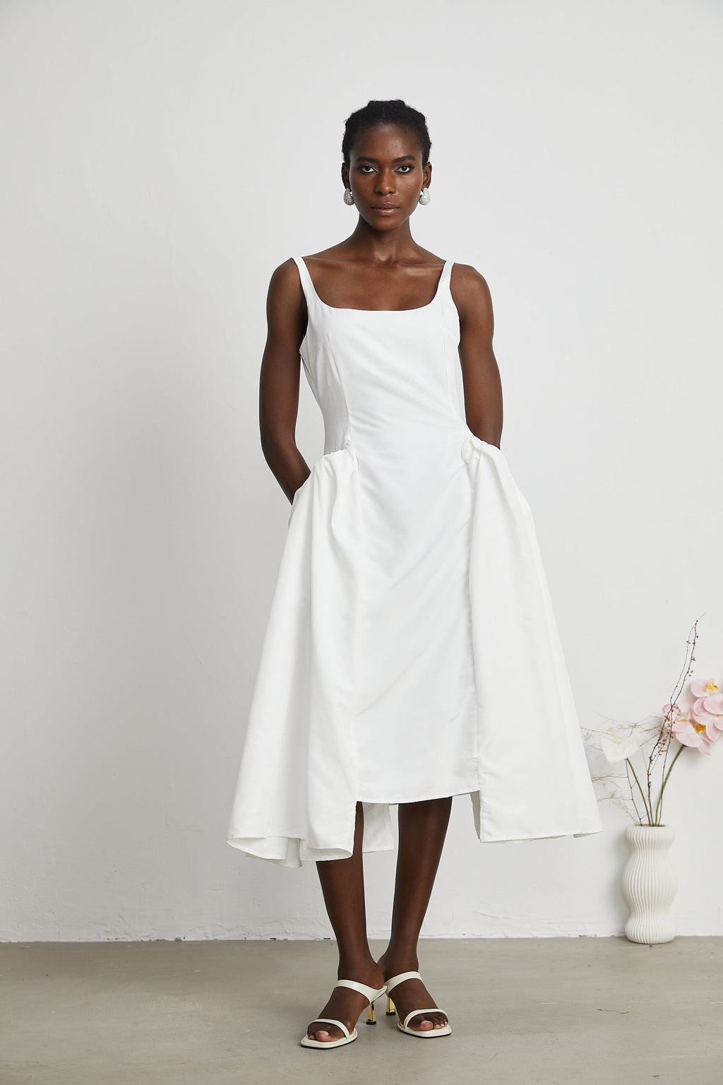 Ingrid midi elbise