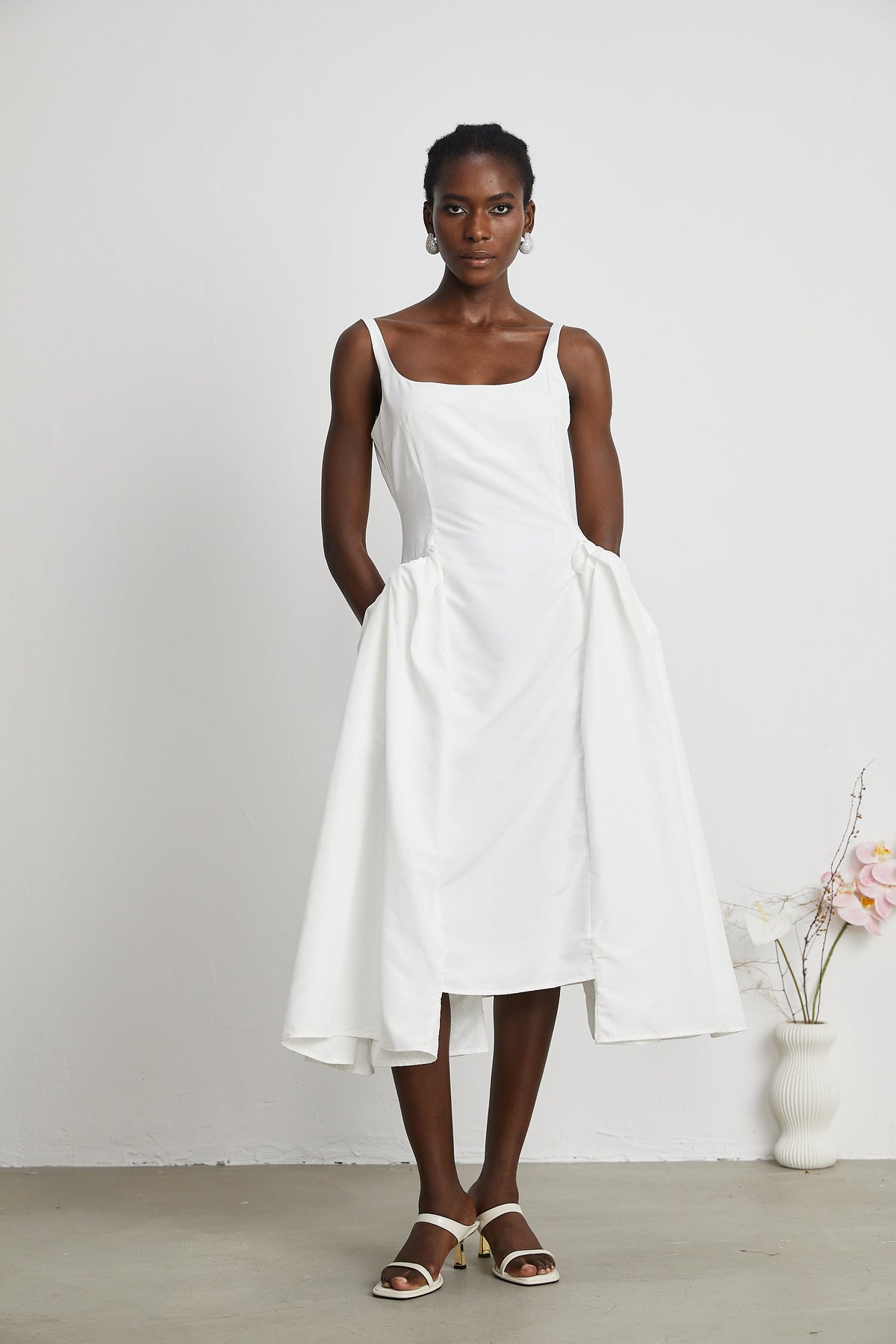 Ingrid midi elbise
