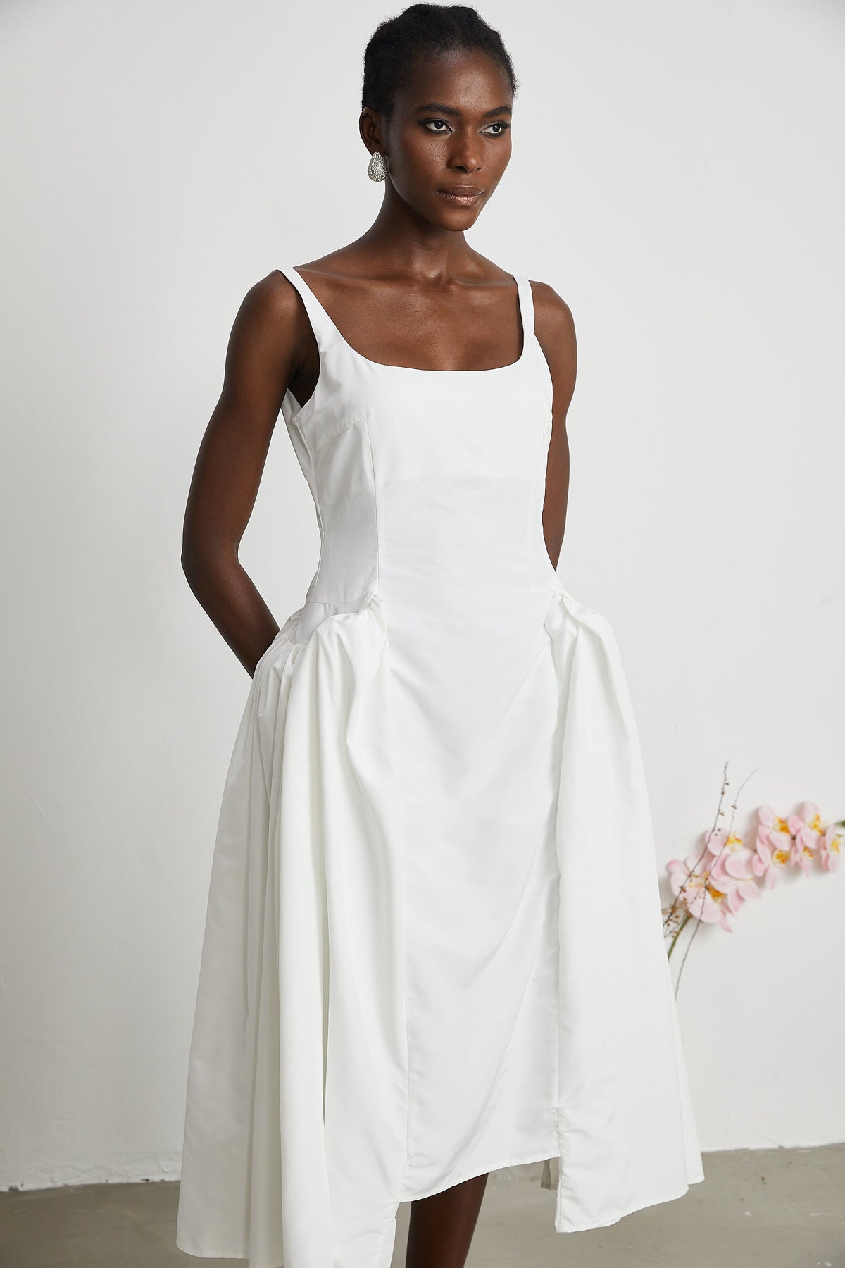 Ingrid midi elbise