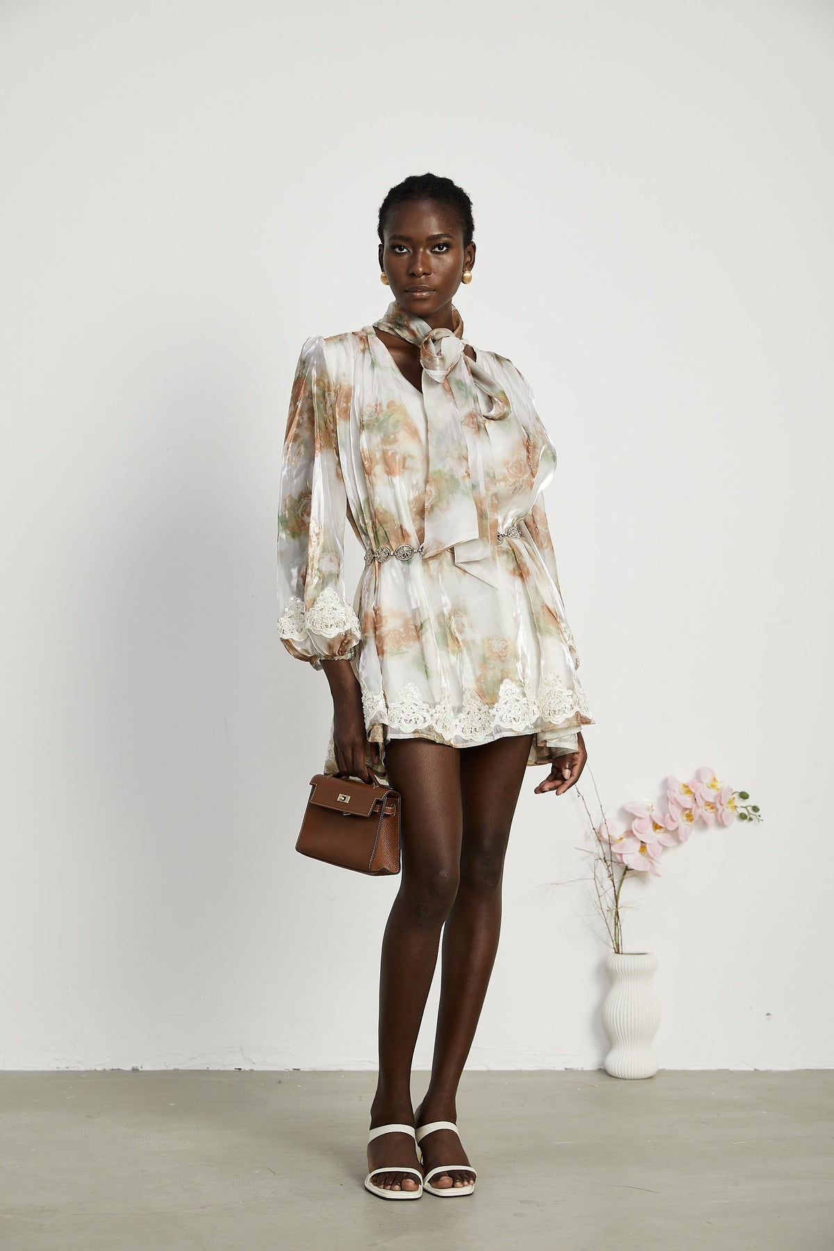 Delphine inci mini elbise
