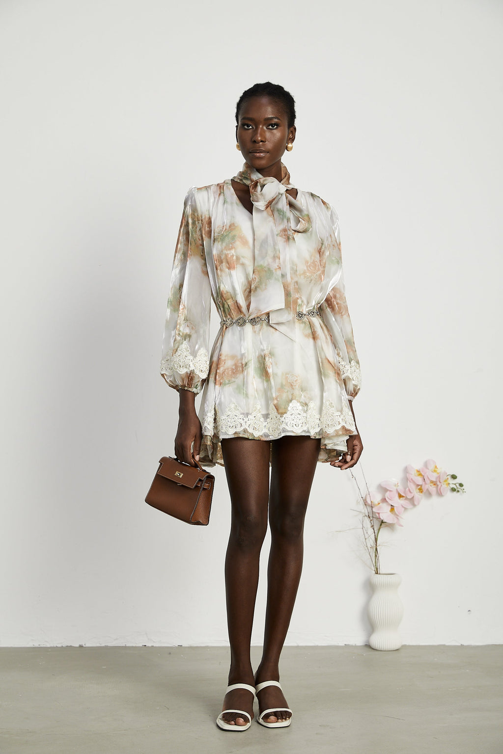 Delphine inci mini elbise
