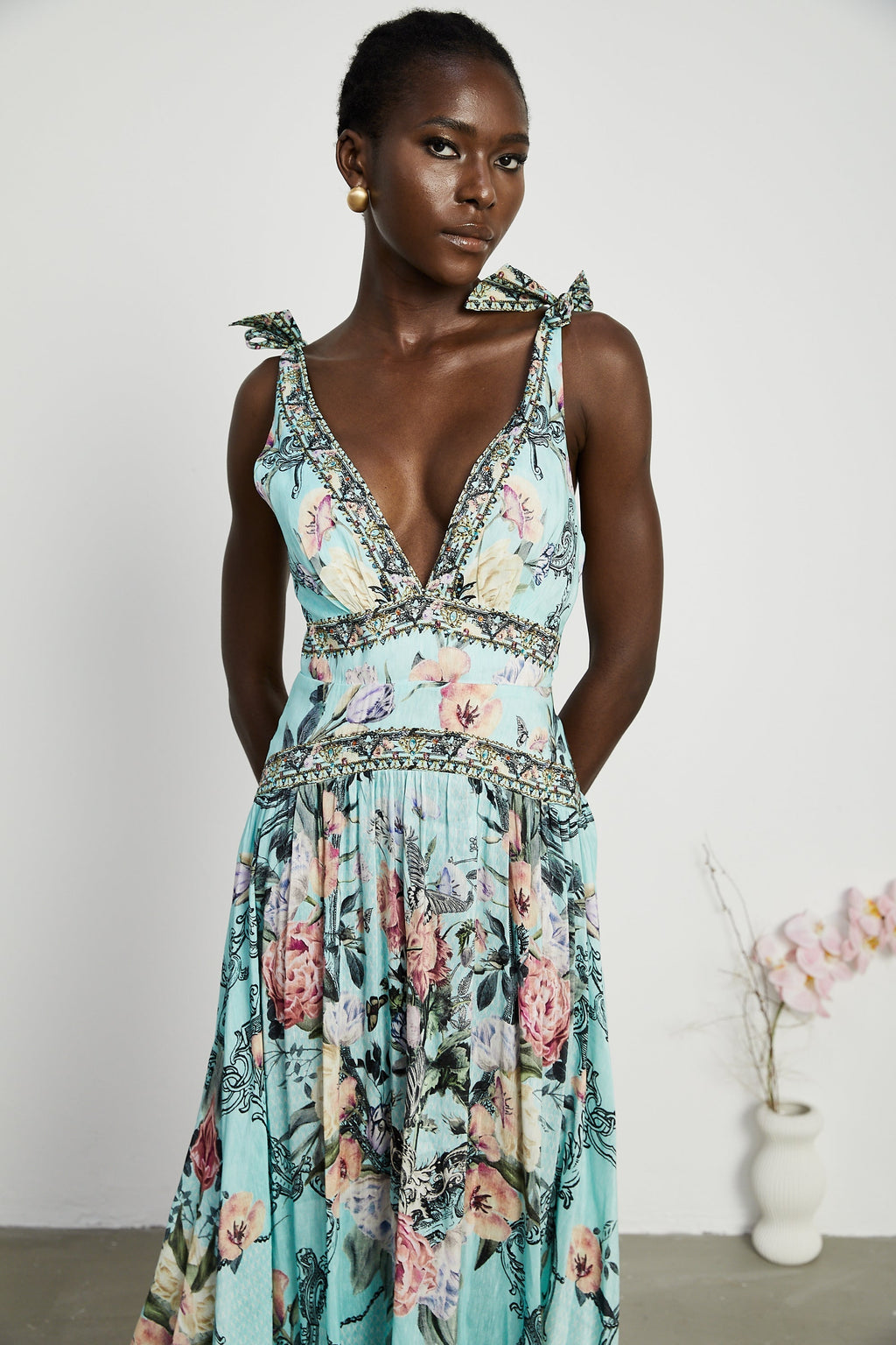 Saira midi elbise