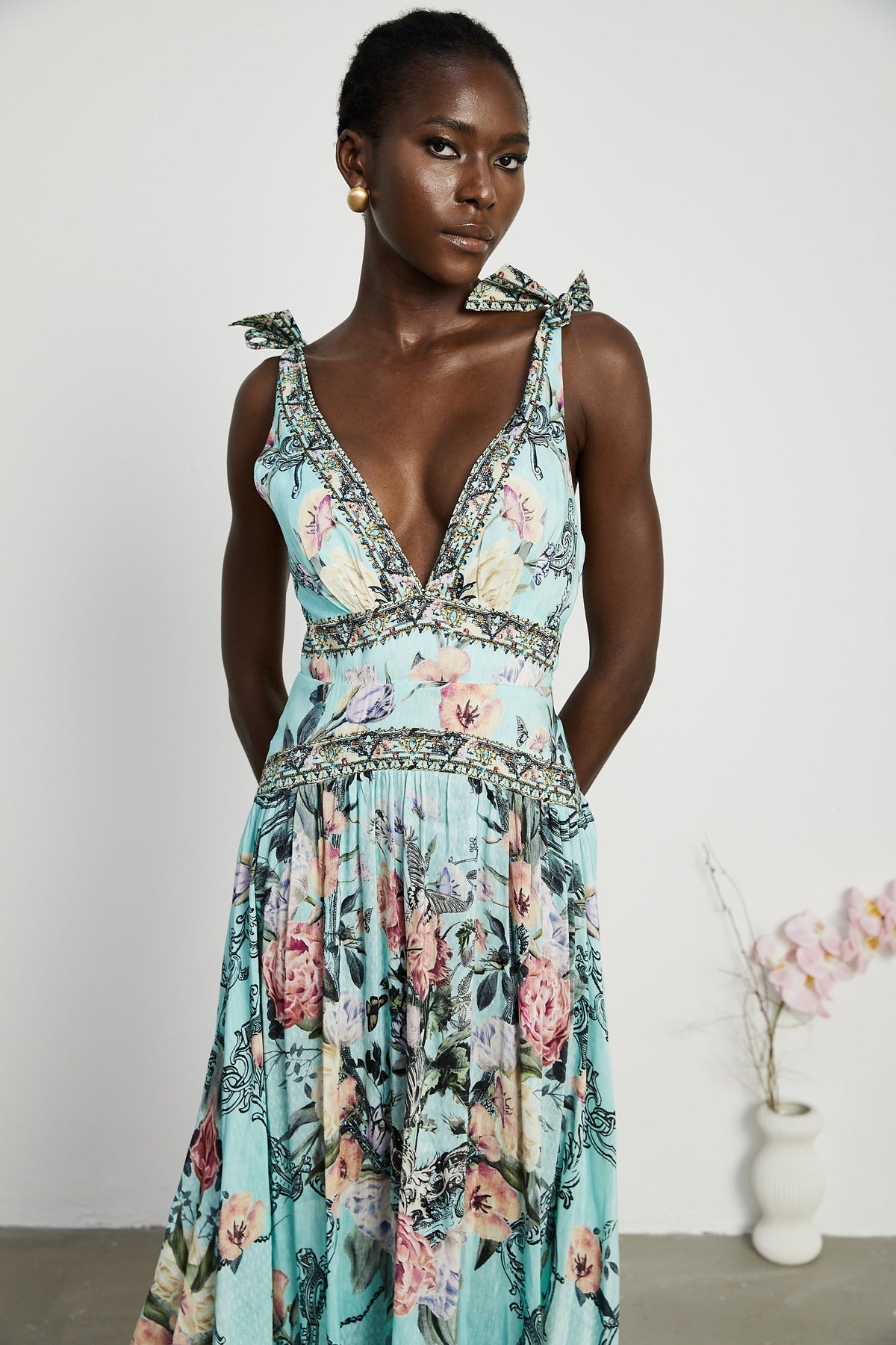 Saira midi elbise