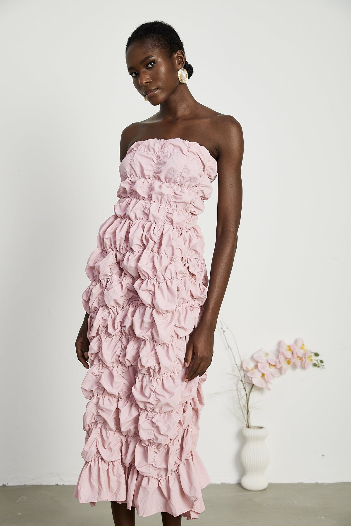 Aurore midi elbise