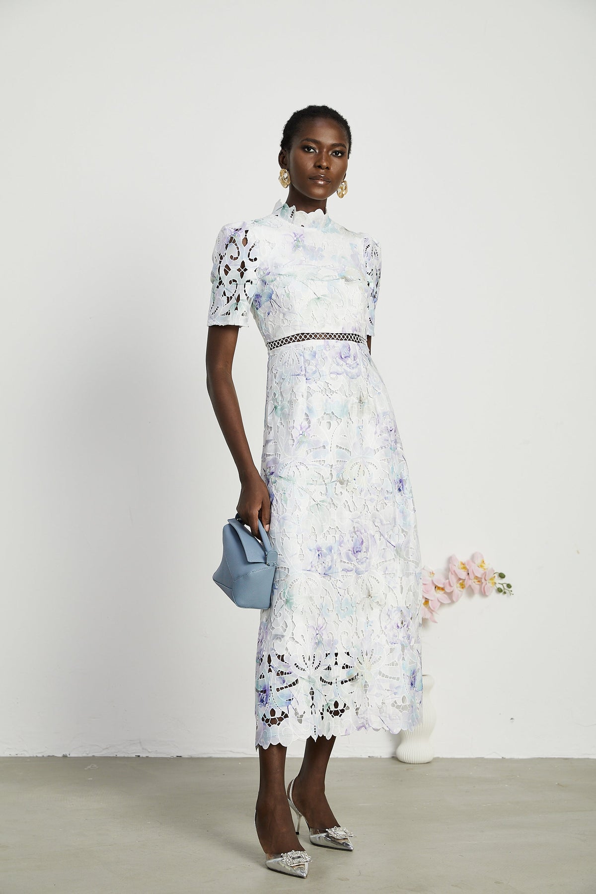 Blanche midi elbise