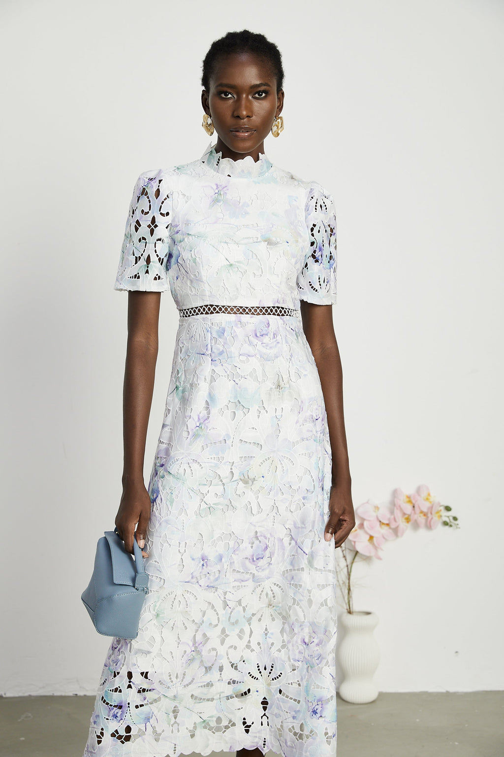 Blanche midi elbise