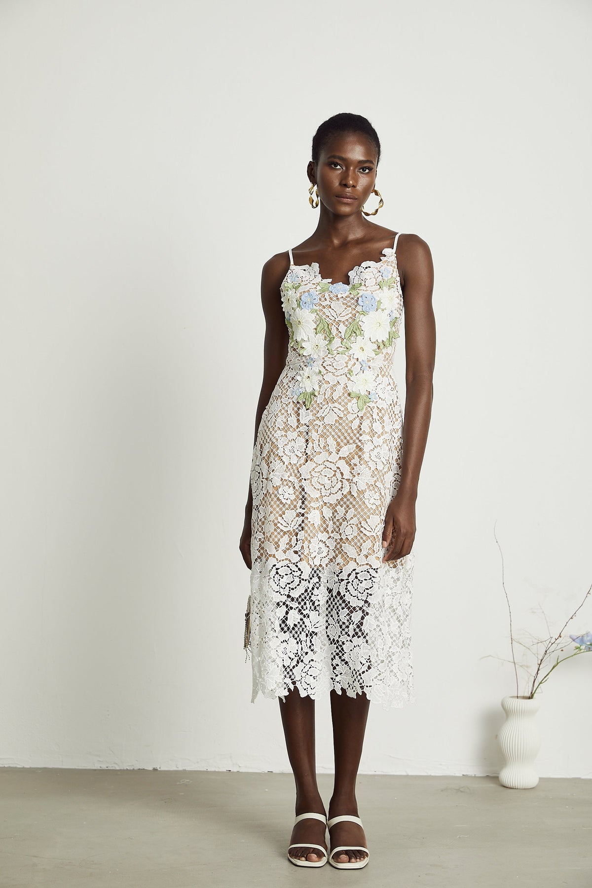 Hermine midi elbise