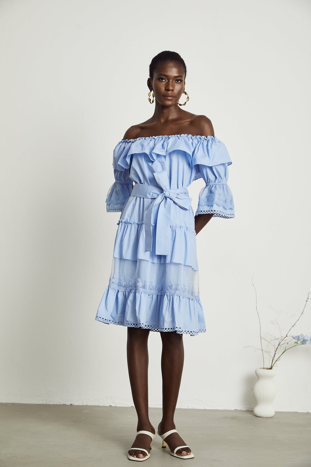 Sophie midi elbise