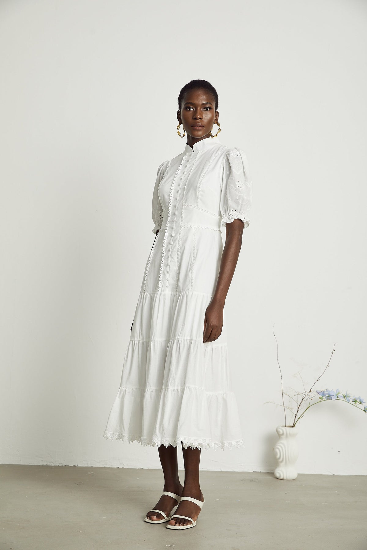 Coline dantel mini elbise