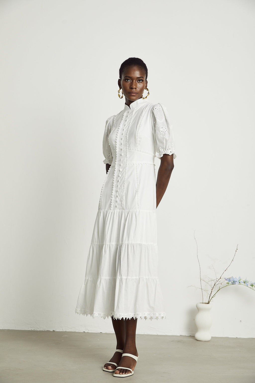 Coline dantel mini elbise