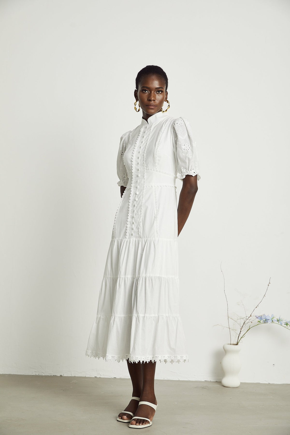 Coline dantel mini elbise