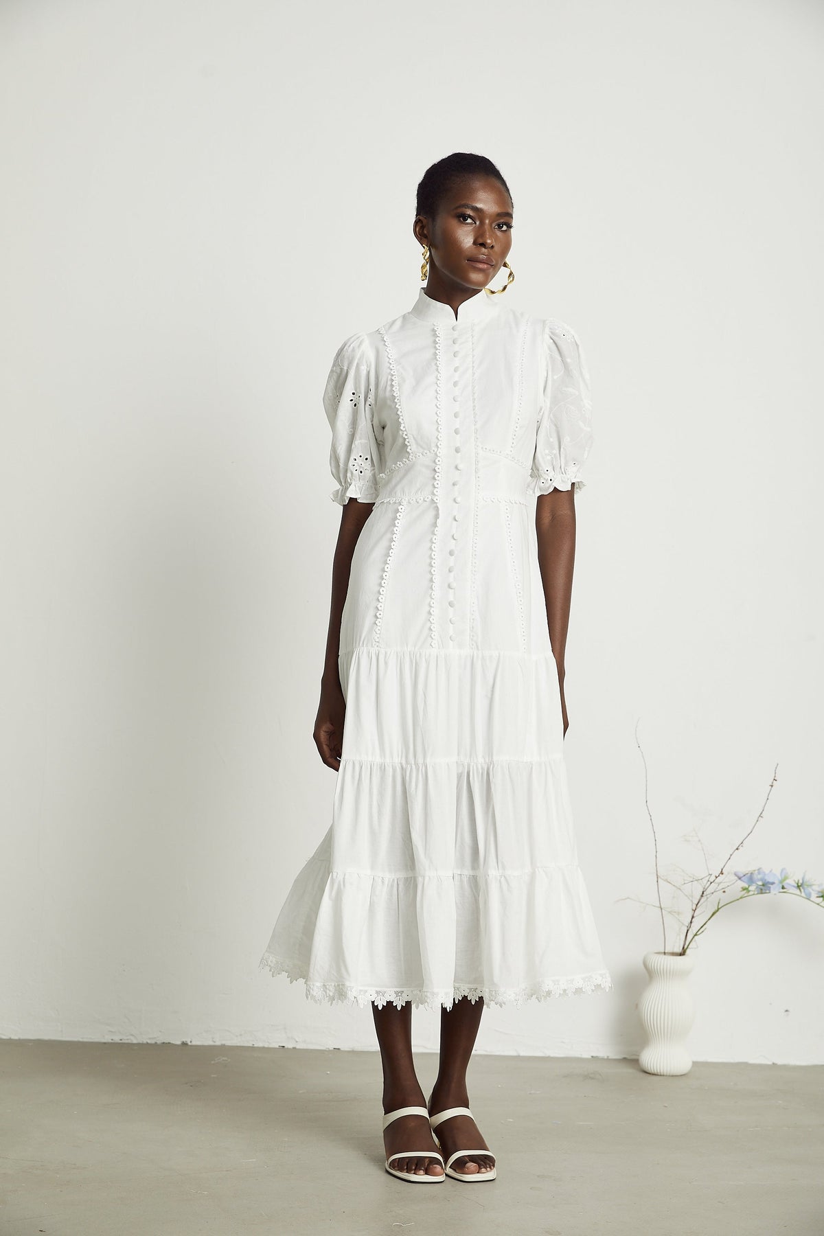 Coline dantel mini elbise