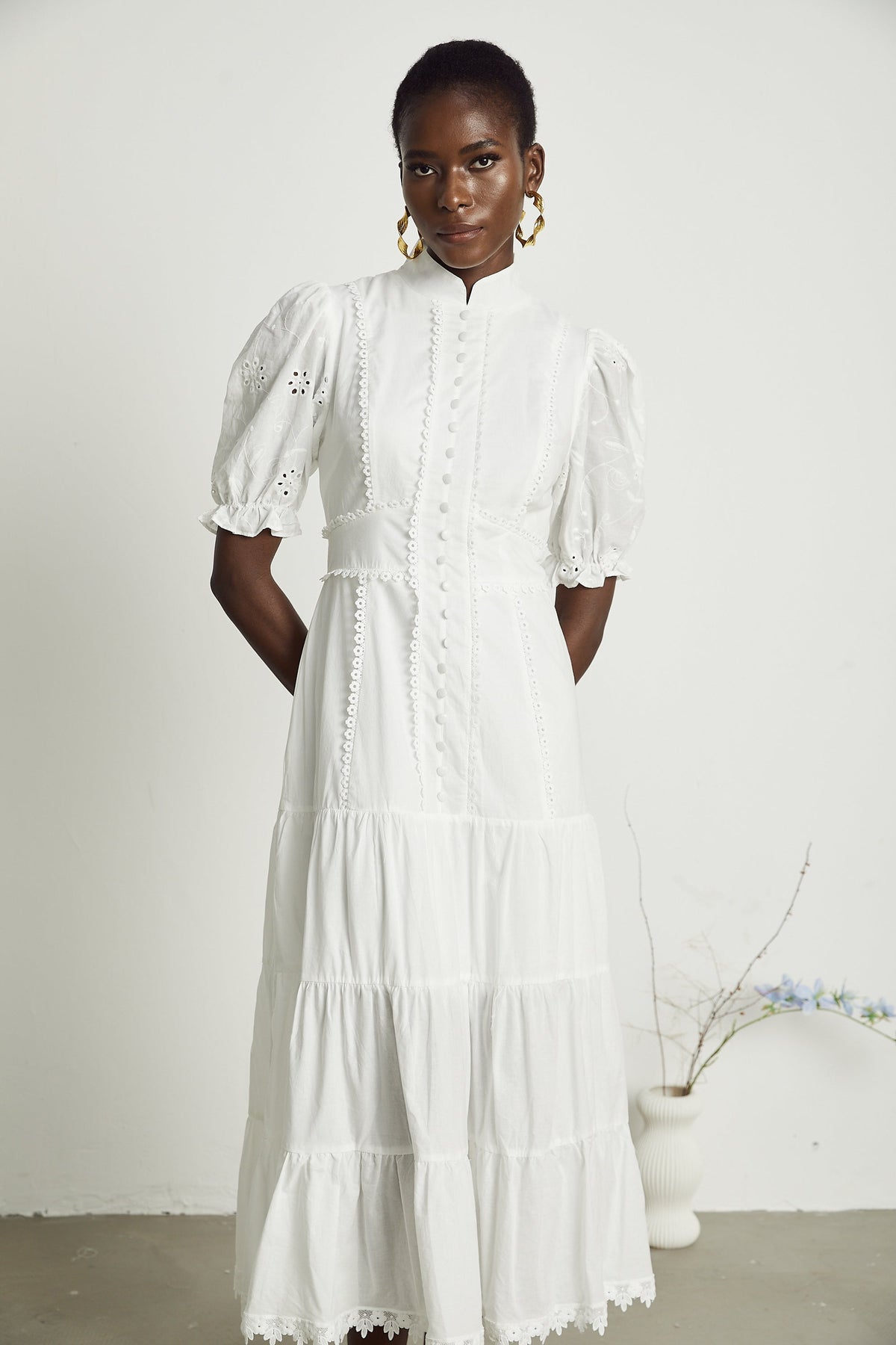 Coline dantel mini elbise