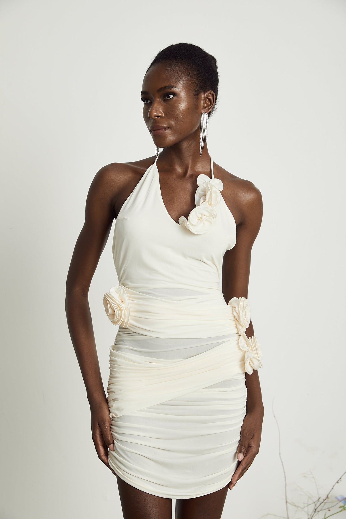 Renée süslemeli mini elbise