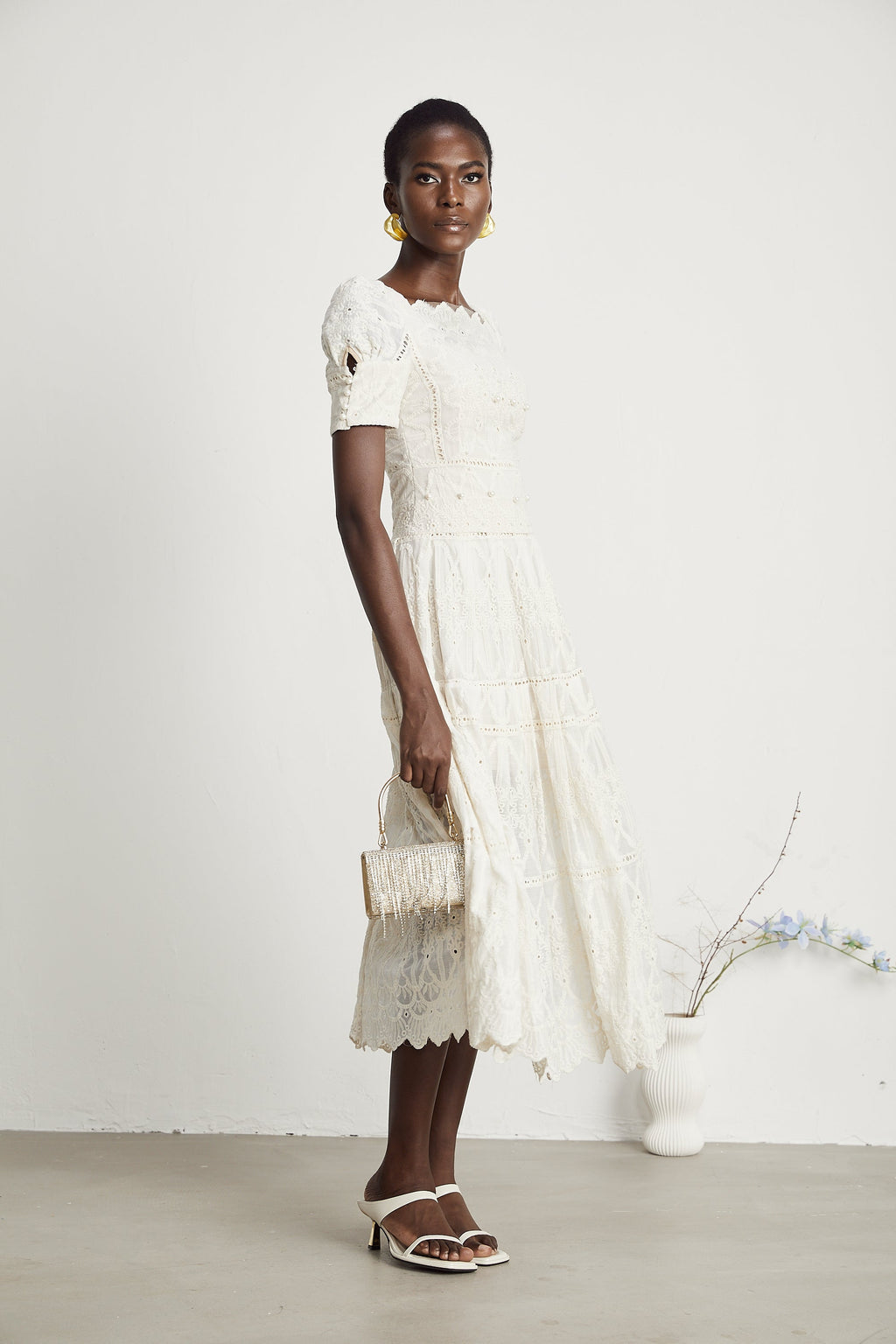 Anaïs midi elbise