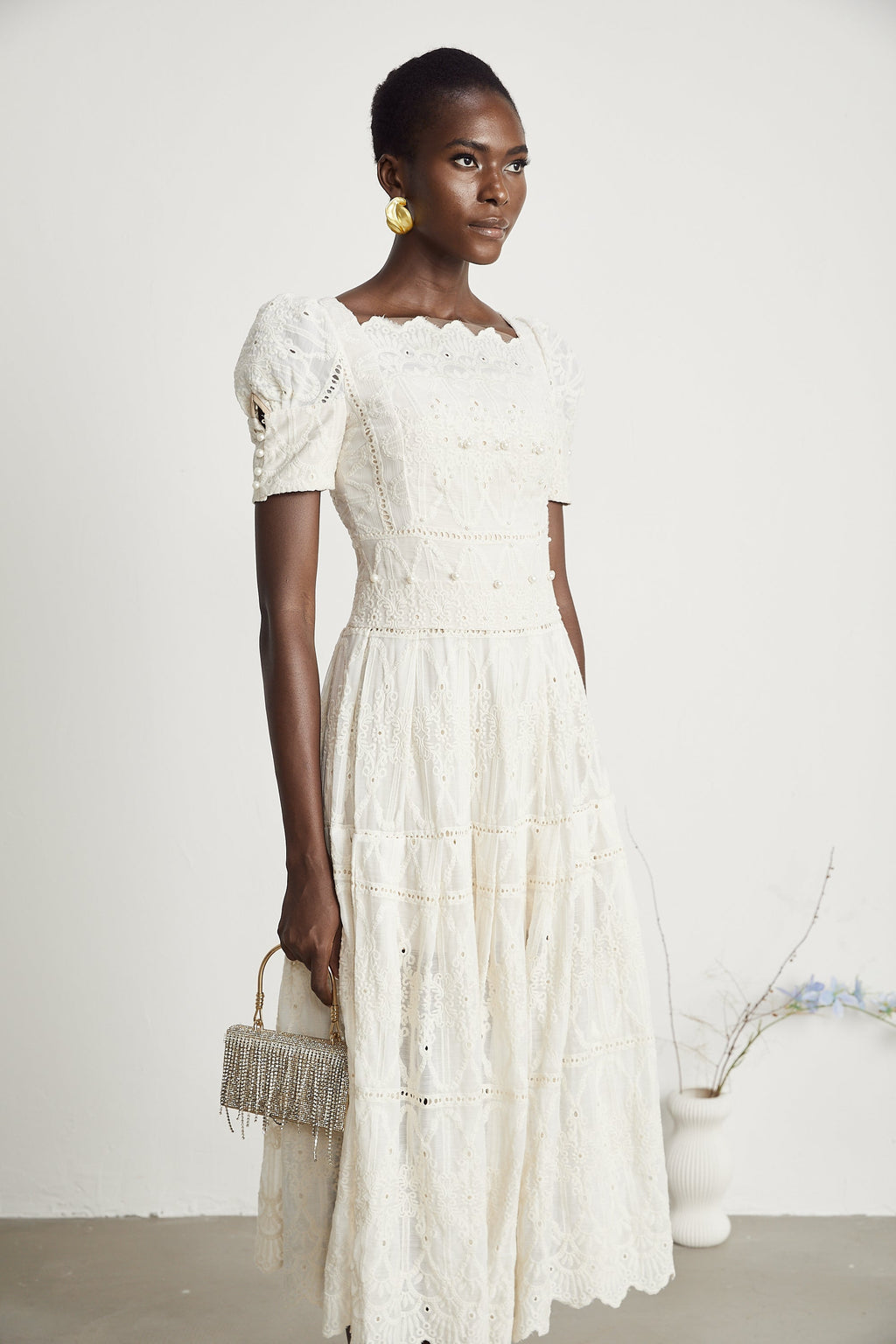 Anaïs midi elbise