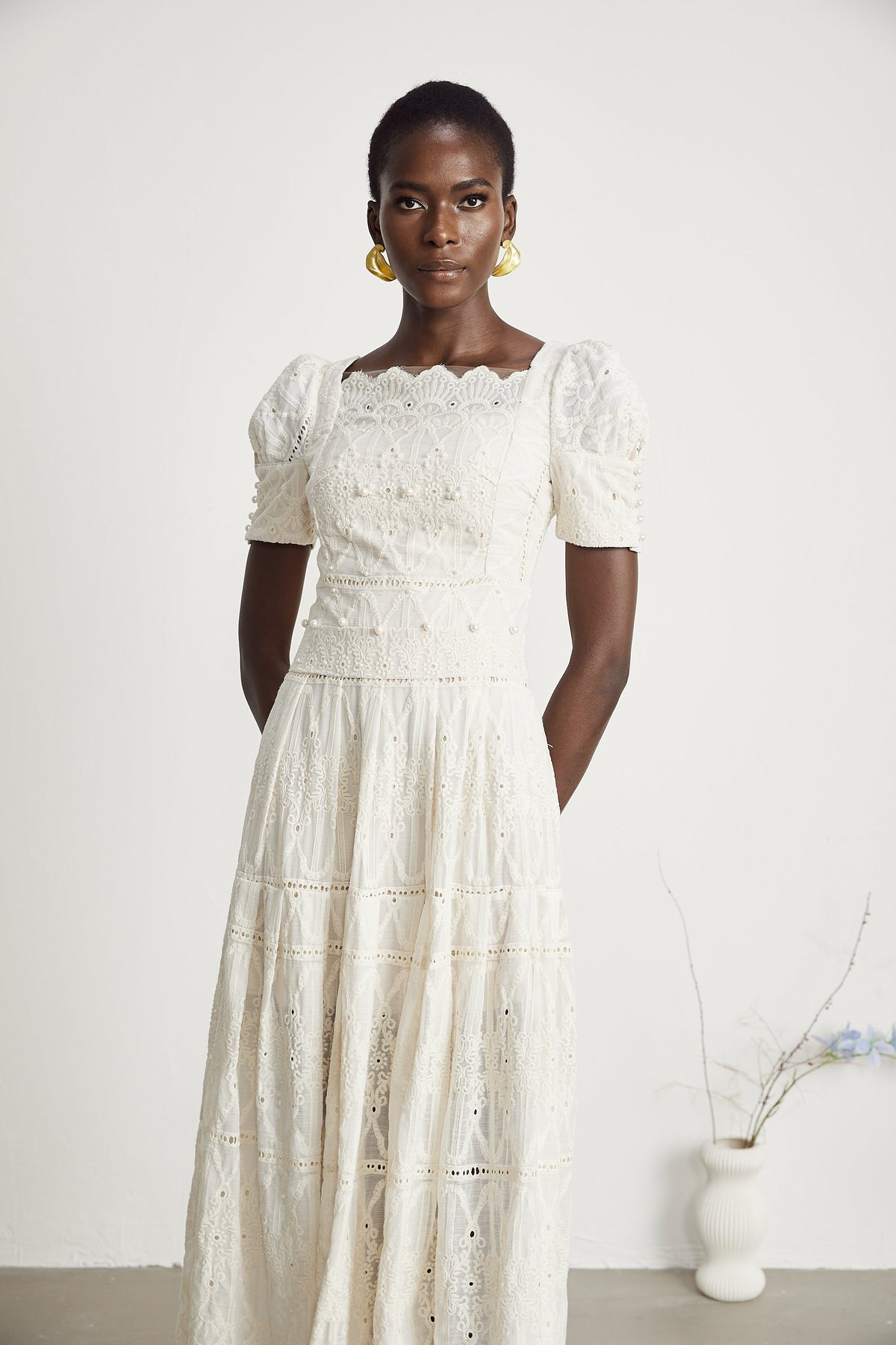 Anaïs midi elbise
